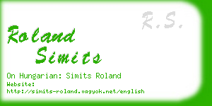 roland simits business card